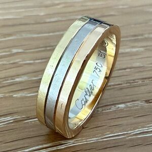 VENDÔME LOUIS CARTIER RING size 51, white gold, yellow gold, rose gold